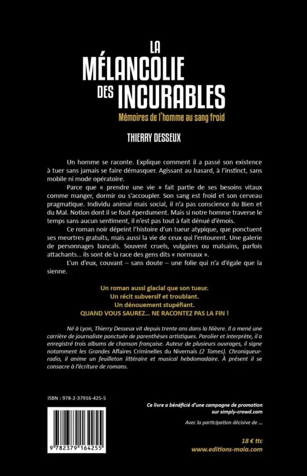 La mélancolie des incurables
