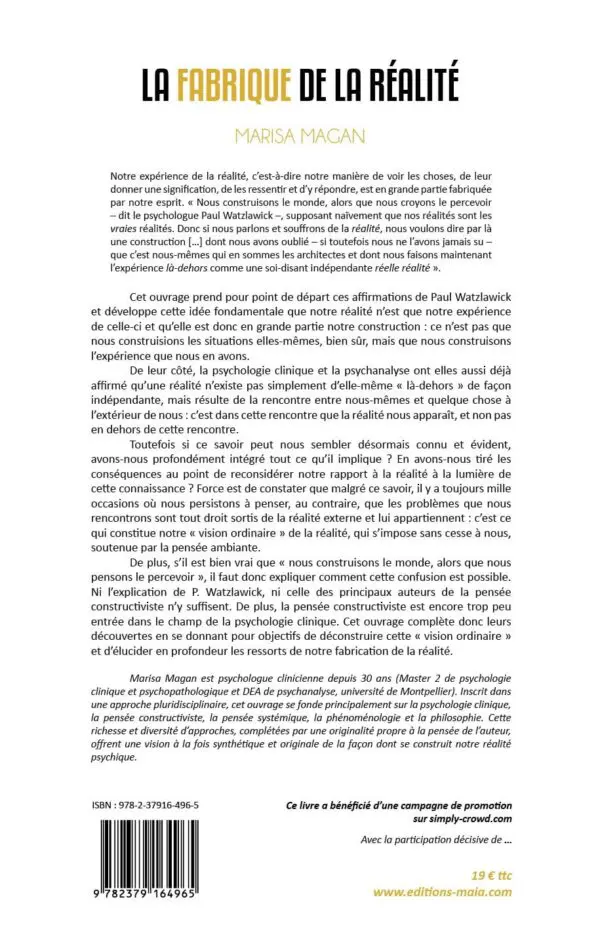 La fabrique de la réalité