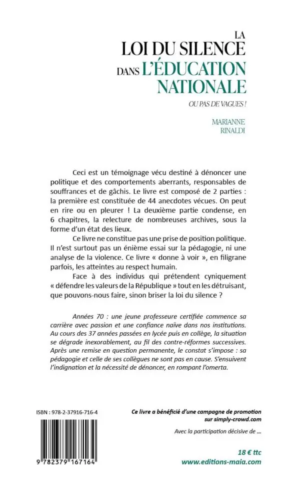 La loi du silence dans l'Éducation nationale ou "pas de vagues"