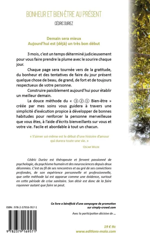 Bonheur et Bien-être au présent - Mon journal de gratitude