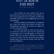 Tu peux pleurer, tout le monde s’en fout