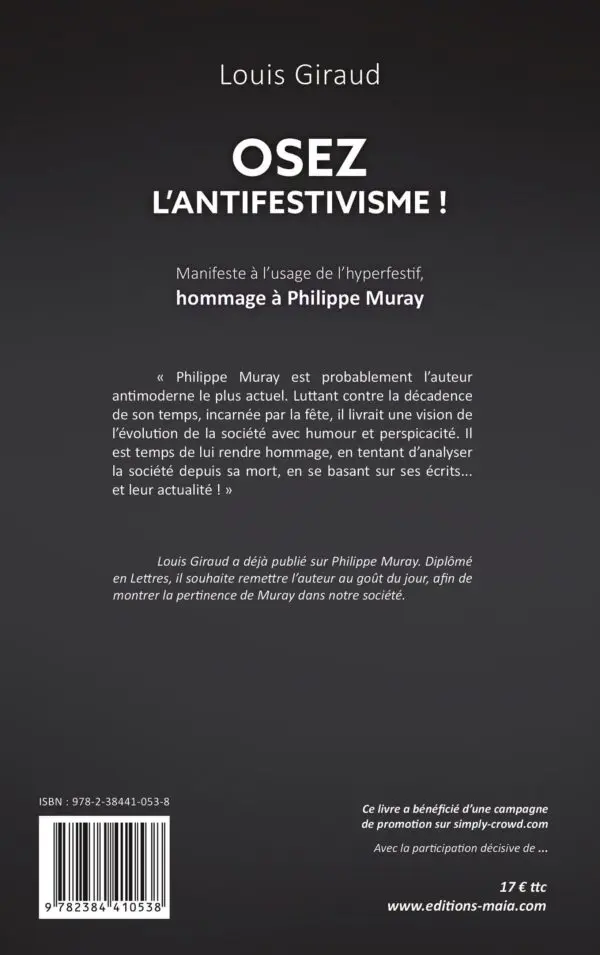 Osez l’antifestivisme !