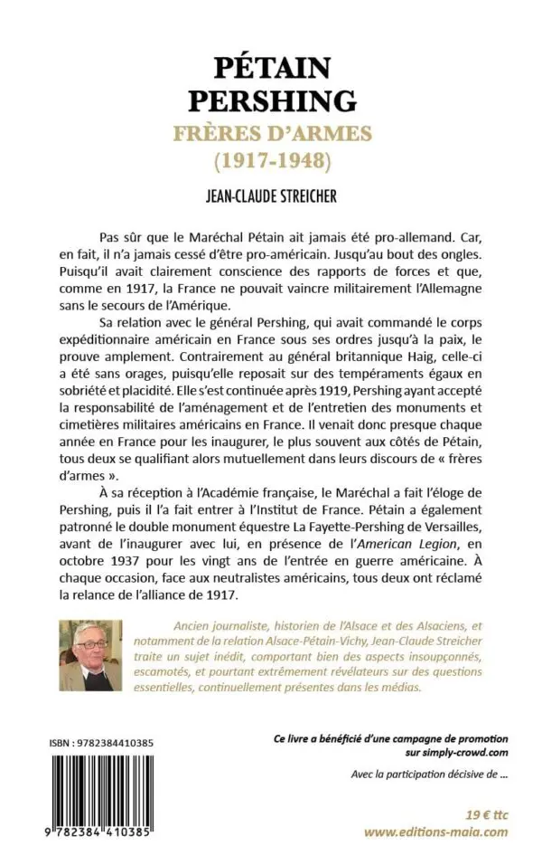 PETAIN – PERSHING, FRERES D'ARMES