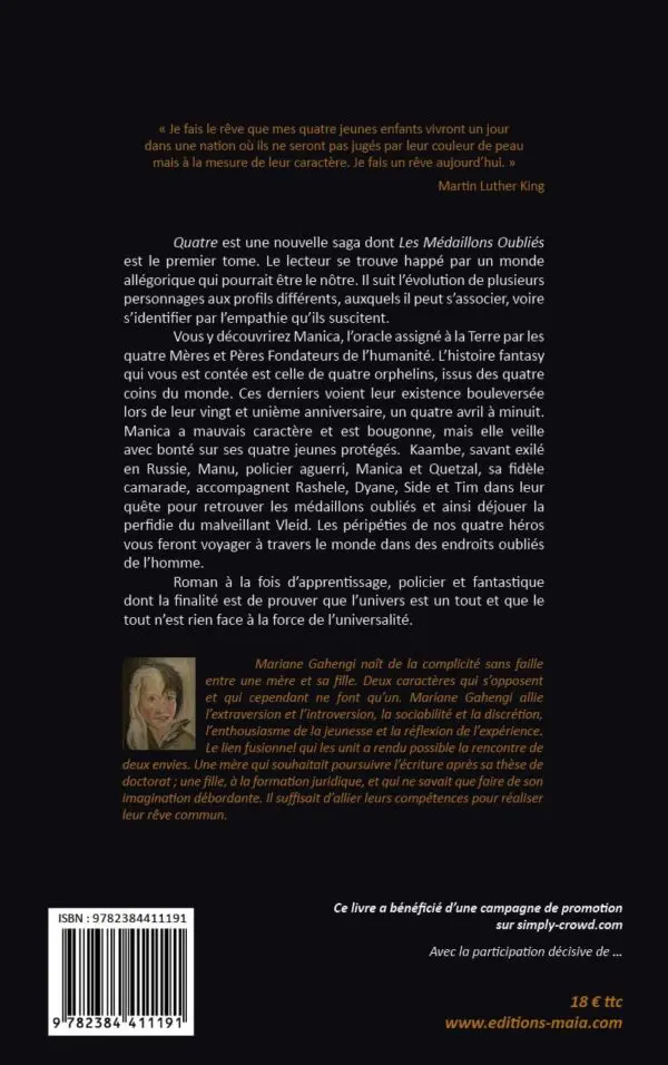 QUATRE - Tome 1 : Les Médaillons Oubliés