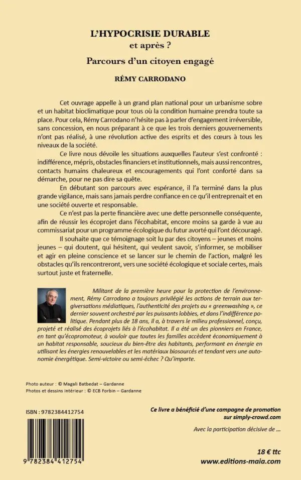 L’HYPOCRISIE DURABLE et après? Parcours d’un citoyen engagé
