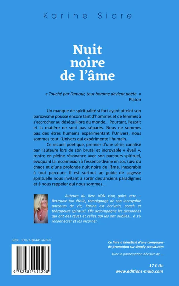 ADN CINQ POINT ZÉRO - Recueil Poétique - Tome 1  NUIT NOIRE DE L'AME