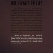 Deux enfants enlevés