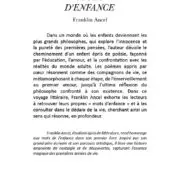 Des mots d’enfance