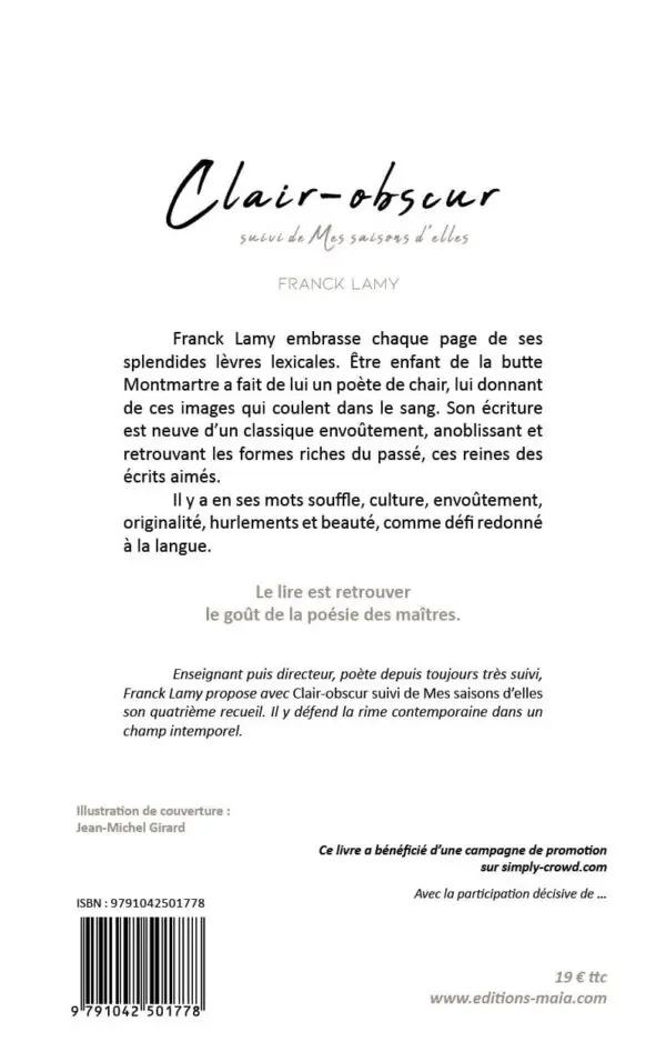 Clair-Obscur suivi de Mes Saisons d’elles