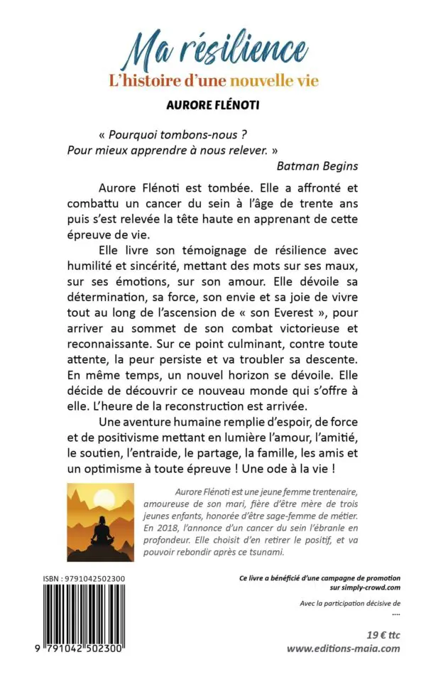 Ma résilience - "L'histoire d'une nouvelle vie"