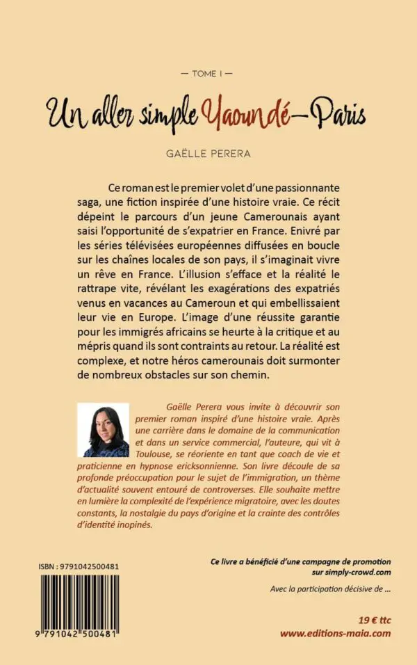 Un aller simple Yaoundé/Paris - Tome 1