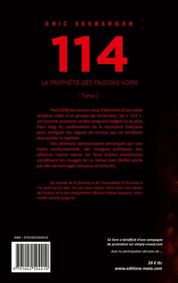 « 114 » - Tome 1 : La prophétie des faucons noirs