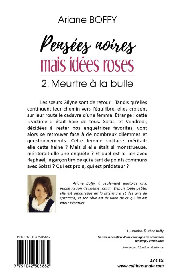 Pensées noires mais idées roses – Tome 2 : « Meurtre à la bulle »