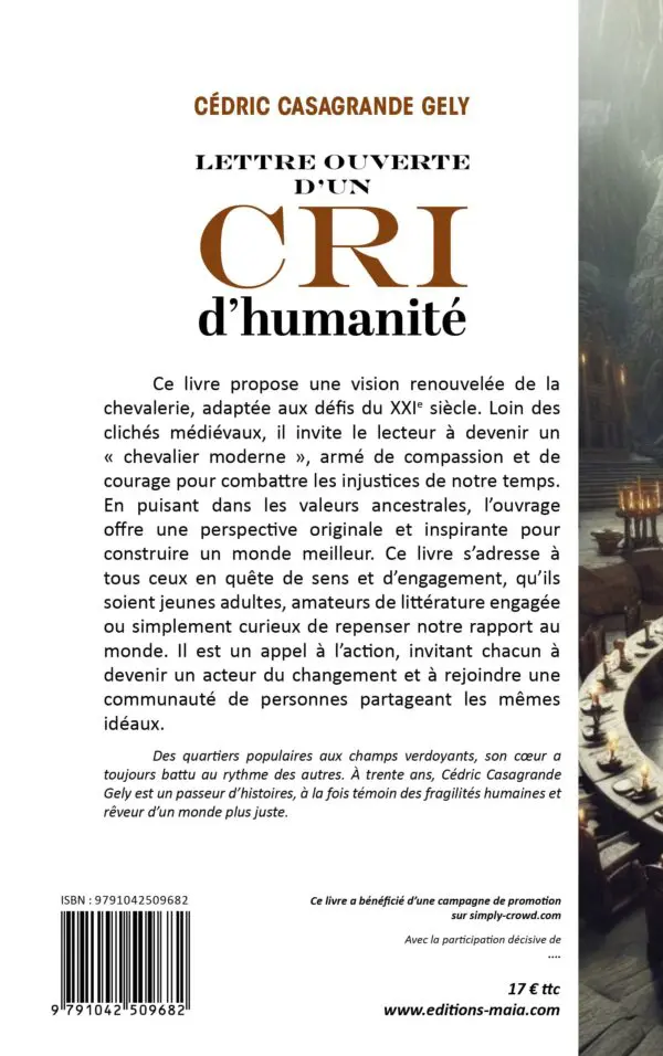 Lettre ouverte d’un cri d’humanité