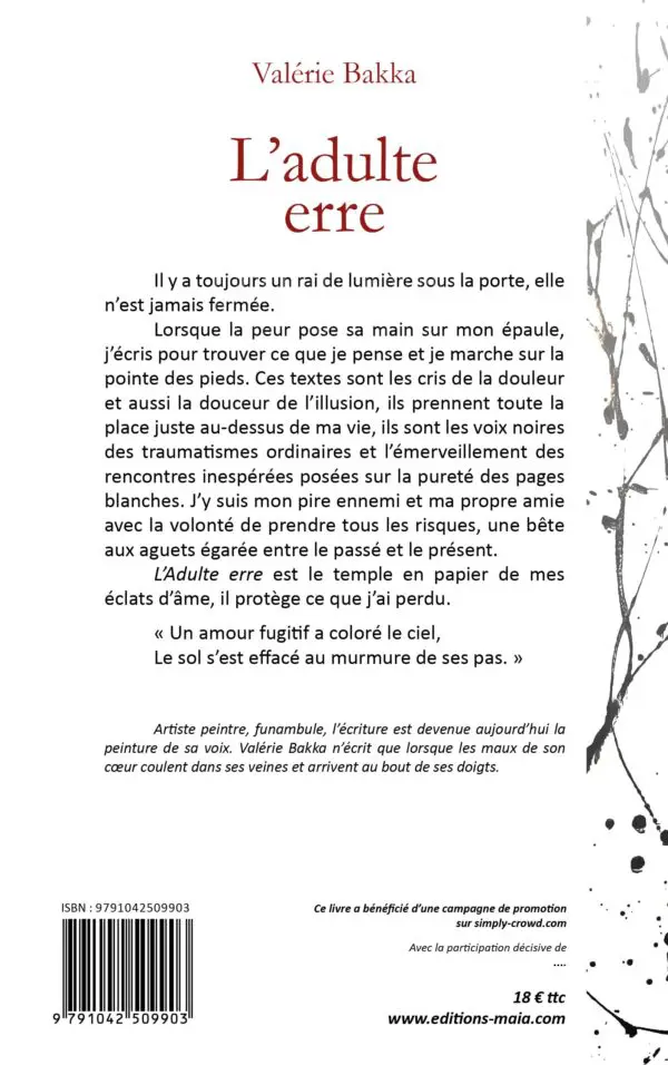 L'adulte erre - Poèmes bohèmes