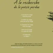 À la recherche de la poésie perdue