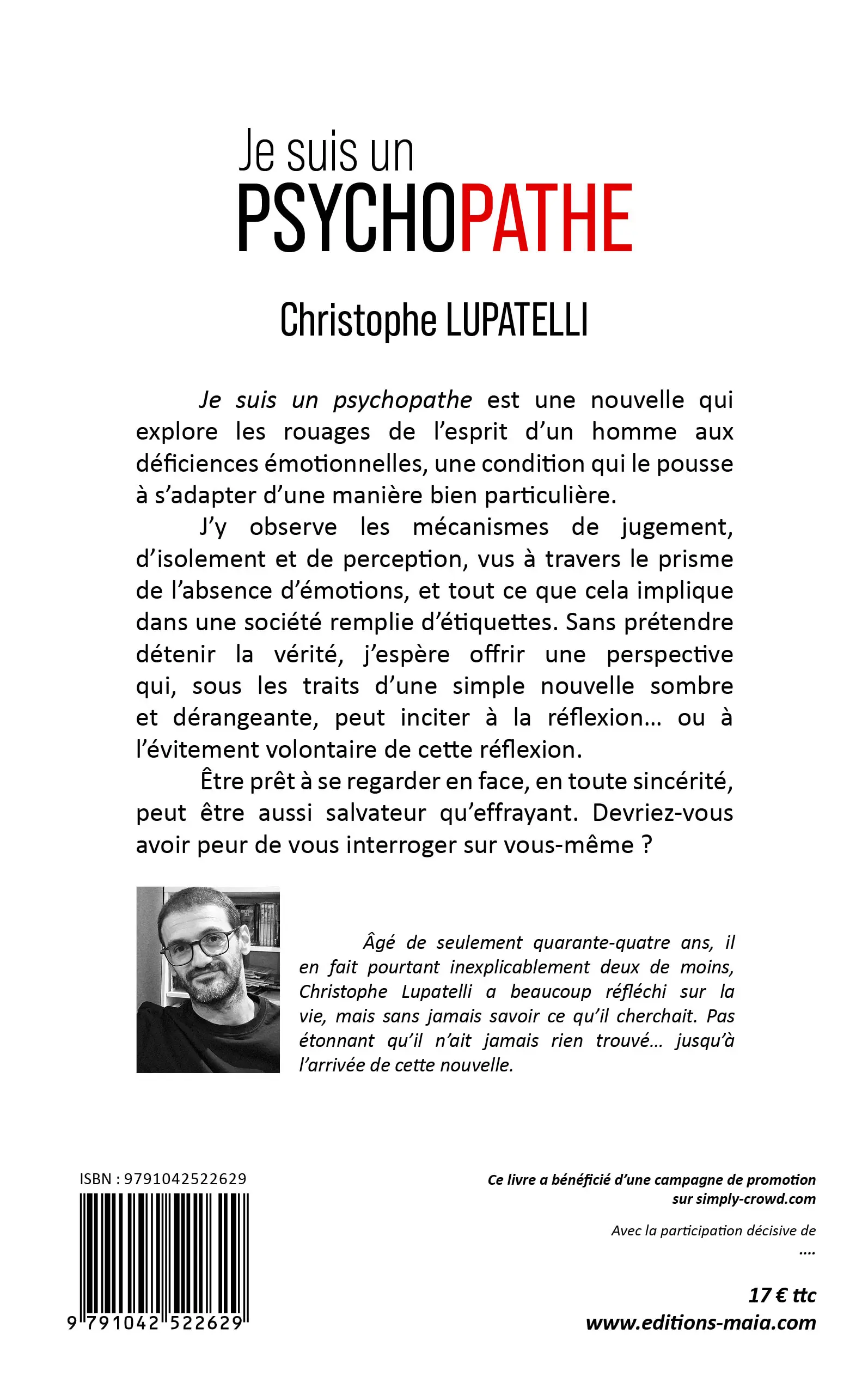 Je suis un psychopathe