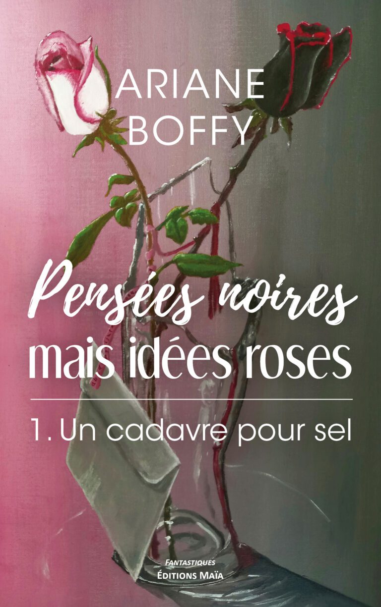 COUVERTURE BOFFY - PENSEES NOIRES MAIS IDEES ROSES - RECTO