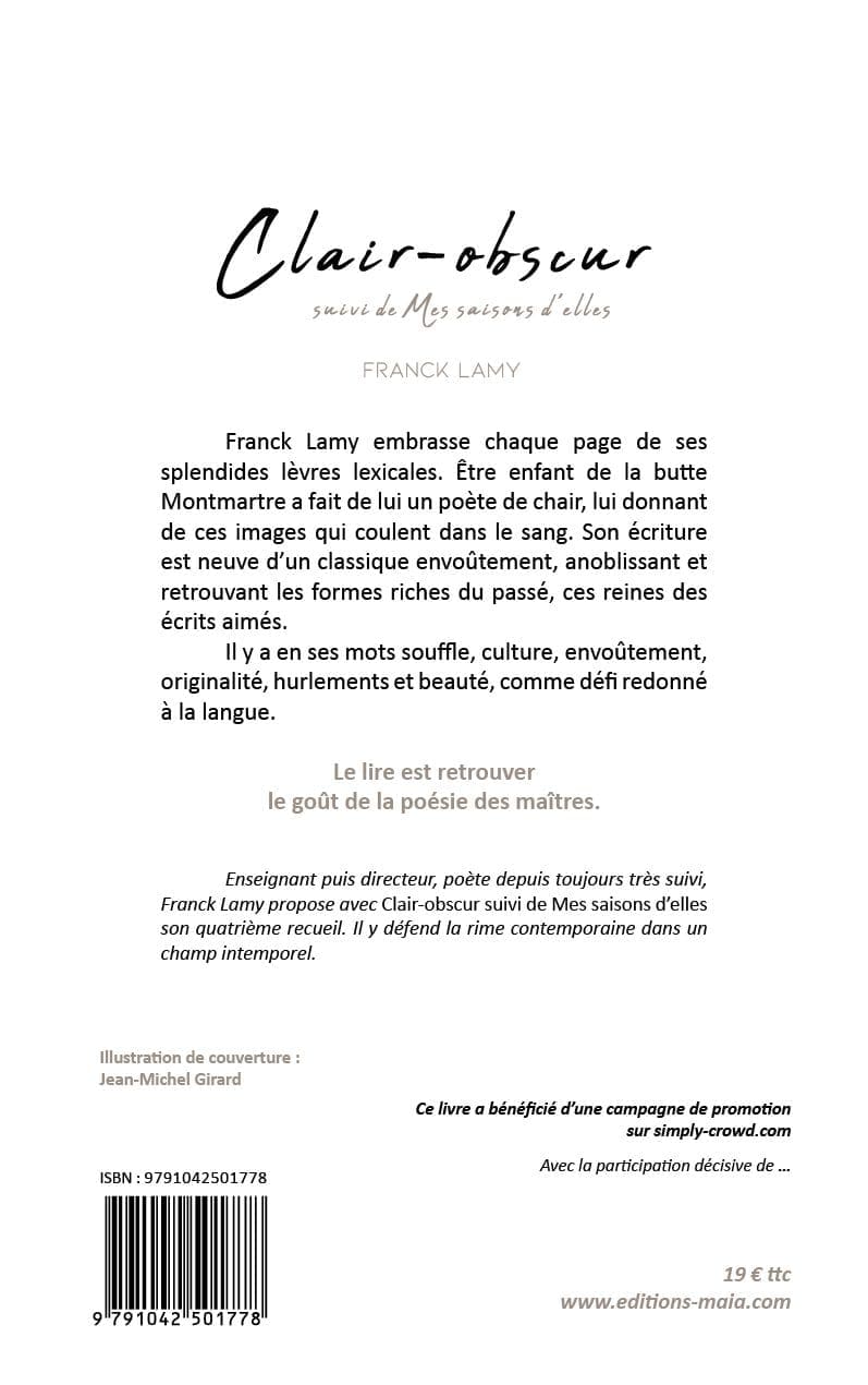 Clair-Obscur suivi de Mes Saisons d’elles
