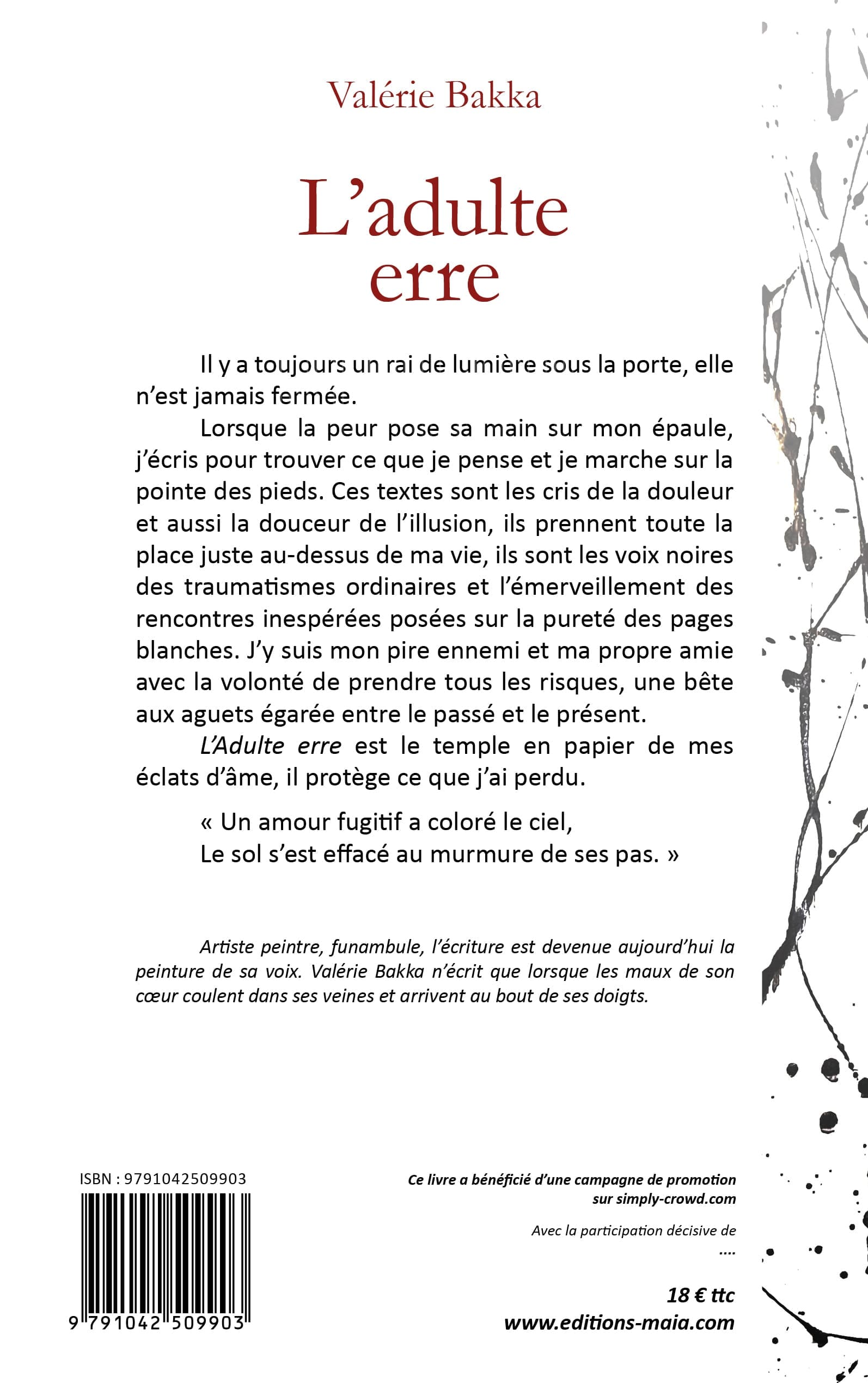 L'adulte erre - Poèmes bohèmes