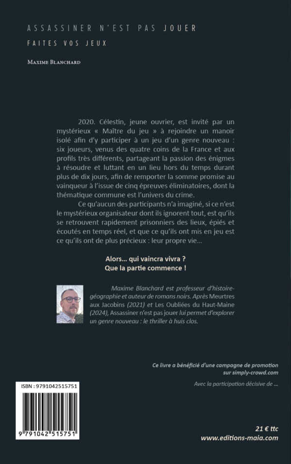 Assassiner n’est pas jouer - Tome I : Faites vos jeux.