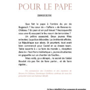 Pas de pic pour le pape